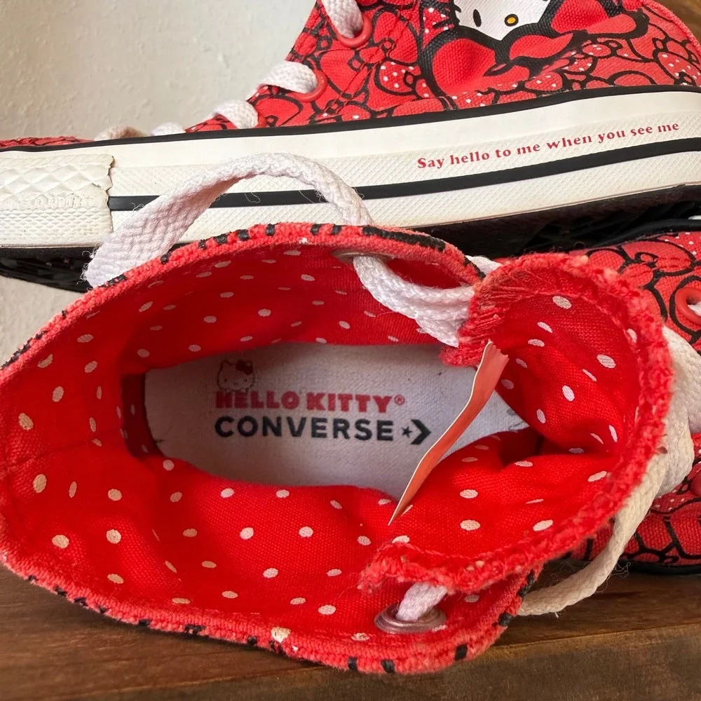 Converse Chuck Taylor Hello Kitty Hi Top Sneakers Youth 2Y (Womens 3.5, READ)